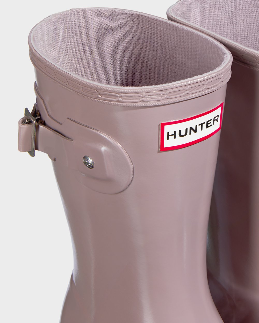 Womens Hunter Original Tour Foldable Gloss - Short Rain Boots Purple - 0158-SFAGK